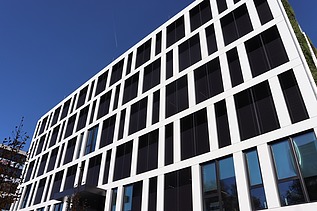 The Innovation Center in Stuttgart, facade view