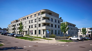 Exterior view of the Albterassen residential building