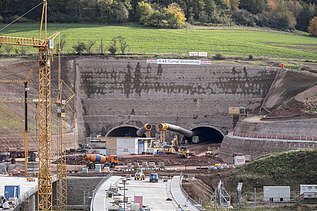 Foto Baustelle Autobahntunnel Boyneburg