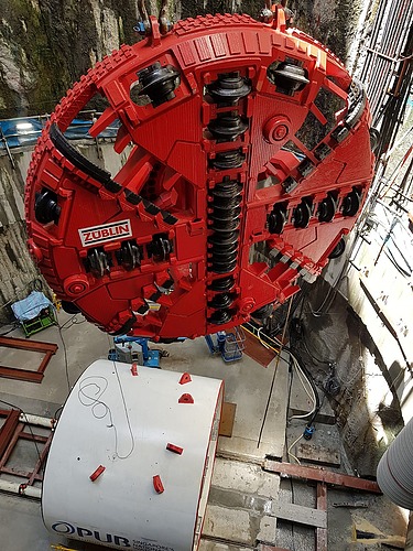 Foto Bohrer Deep Tunnel Sewerage System Singapur