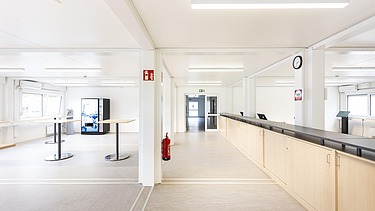 A photo of the interior of a site container