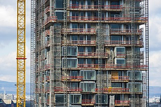 Foto Baustelle Henninger Turm Frankfurt am Main