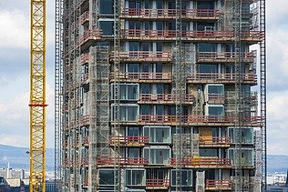 Photo construction site Henninger Turm Frankfurt am Main