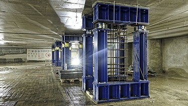 Photo of reinforcement measures and exposed reinforcement