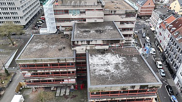Top view of the ‘Renovation of Existing Buildings’ project at Cologne Central Library