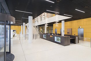 Eingangsbereichs eines Bürogebäudes