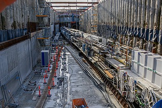 Nordhavn Copenhagen metro connection project construction site