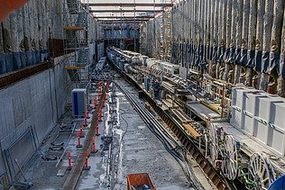 Nordhavn Copenhagen metro connection project construction site
