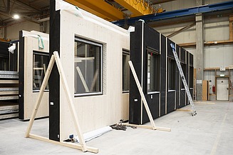 Picture of the ZÜBLIN Timber production hall - LENO®-ADD wall