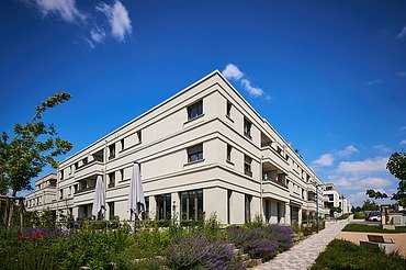 Exterior view of the Albterassen residential building