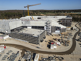 View of the FAIR building construction site