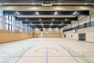 New school sports hall Am Breiten Luch in Berlin-Neu-Hohenschönhausen 