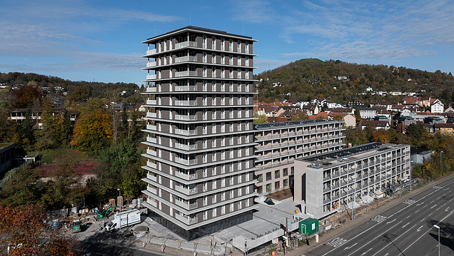 Photo of the CARL timber hybrid high-rise in Pforzheim
