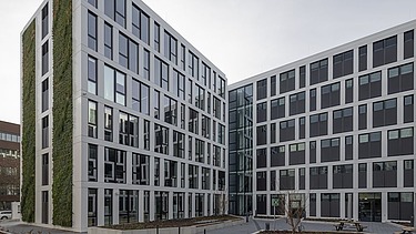 The Innovation Center in Stuttgart, view of the inner courtyard