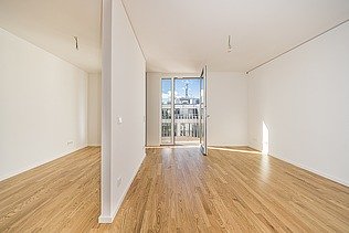 Example of rooms in the Atriumquartier residential complex in Leipzig