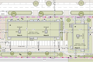 Bauplan Mehrfamilienhäuser 