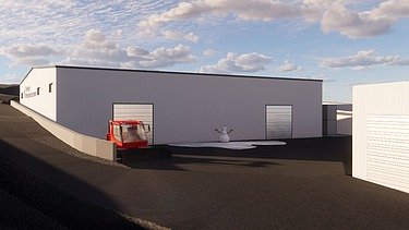 Visualisierung Betriebsgebäude