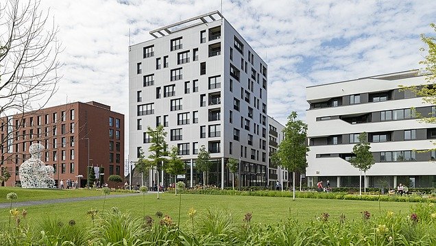 Foto Holzhochhaus SKAIO Heilbronn