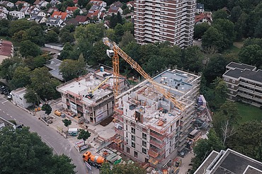 Photo construction site multi-family houses Metzingen
