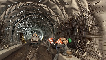 Foto Baustelle Tunnel Neubaustrecke Ebensfeld-Erfurt