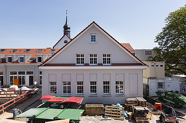 Fassade fortgeschrittene Arbeiten Seidelsche Höfe weißen Gebäude