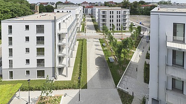 Foto Außenansicht Wohngebäude Augusta & Luca in Augsburg