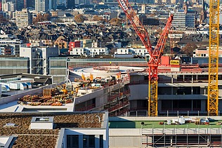 Foto Baustelle Henninger Turm Frankfurt am Main