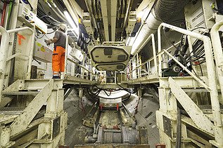Photo construction site for the Amsterdam North-South subway line
