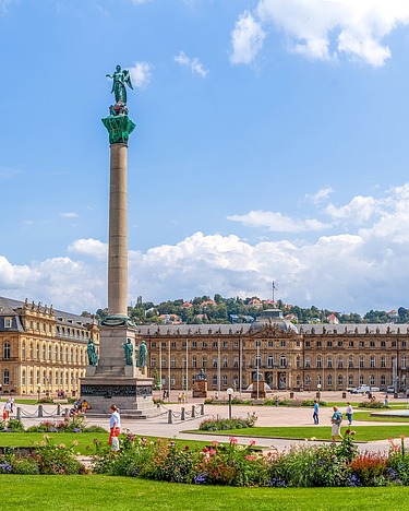 Blick auf das Stuttgarter Schloss