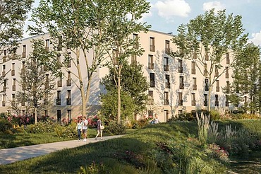 Visualisierung Neubau Studentenwohnheim 