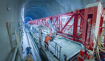 Foto Baustelle Tunnel Albabstieg NBS Wendlingen-Ulm