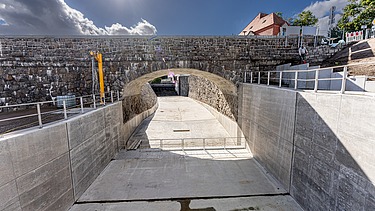 Talsperre Malter und der Durchfluss für das Wasser