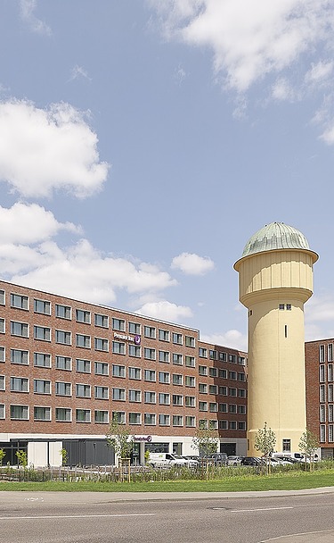 Exterior view of Bürotel am Wasserturm in Karlsruhe