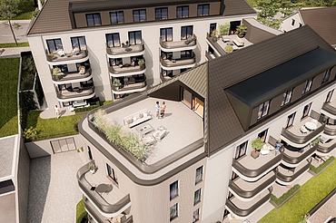 Visualization of two residential buildings