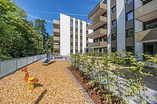 Spielplatz bei der Wohnanlage PURA