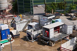 Bild der Schlammentwässerungsanlage für den Neubau der U5