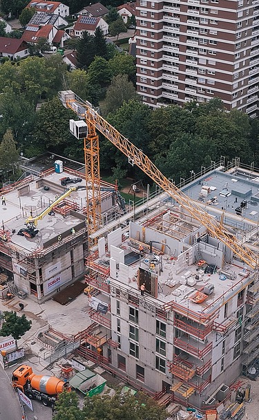 Foto Baustelle Mehrfamilienhäuser Metzingen