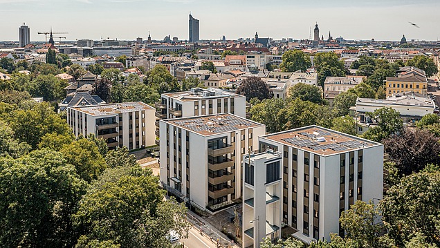 Foto Neubau Wohnanlage PURA in Leipzig 