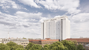 Exterior view of a hospital