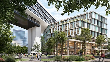 Foto Bürokomplex LOVT VIBE in  München in Holz-Hybrid-Bauweise