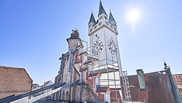 Foto Sanierung des historischen Rathauses in Straubing 