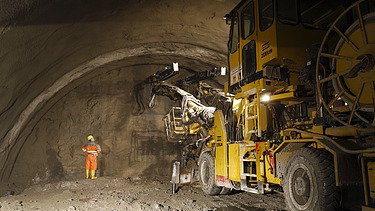 Photo of the construction site for the new Ebensfeld-Erfurt tunnel