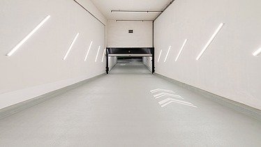 Photo of an entrance ramp in the underground parking garage