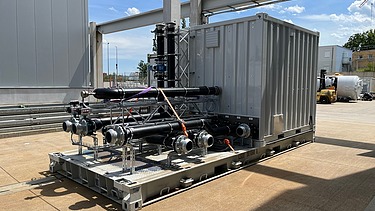 Bild von der Fertigung einer Pumpstation in Markgröningen