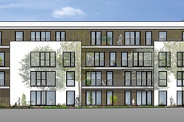 Visualisierung: Neubau Wohnanlage Wredestraße Würzburg