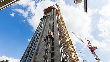 Photo construction site Henninger Turm Frankfurt am Main