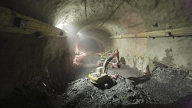 Photo of the construction site for the extension of the Vianden pumped storage plant