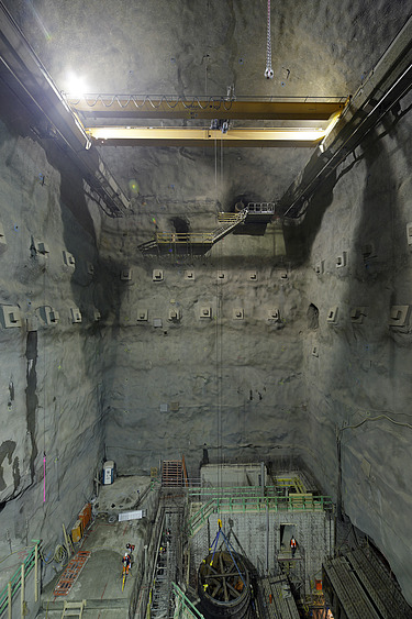 Photo of the construction site for the extension of the Vianden pumped storage plant