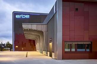 Photo of the production and administration building of ERBE Rangendingen