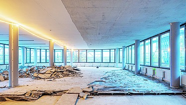 Foto Baustelle Sanierung Bürogebäude Z2 von ZÜBLIN in Stuttgart